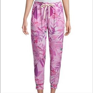 New Stripe and Stare Birds of Paradise lounge pants loungwear large pink tropics